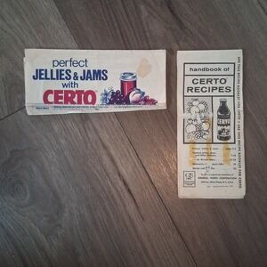 Vintage Certo General Foods Jellies & Jams Recipe Booklets 1969 & 1979 Pamphlets